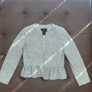 ANN TAYLOR FACTORY Ruffle Crop Lady Jacket. Size 4 Petite